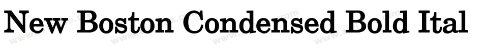 New Boston Condensed Bold Italic字体转换